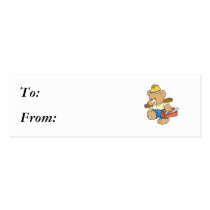 Construction Carpenter Bear Business Card Template