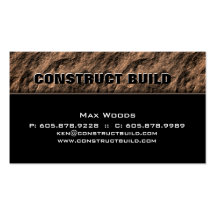 Construction Contractor Business Card Rock Beige