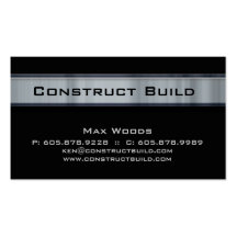 Construction Contractor Metal Business Card 11