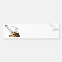 Construction Crane Hoist Retro Bumper Sticker