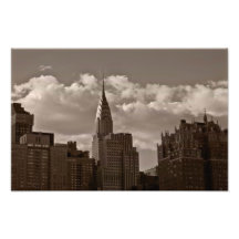 Construction de Chrysler et horizon de New York Photographie D’art