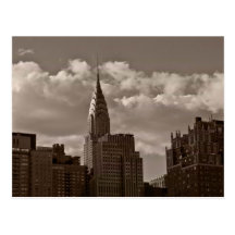 Construction de Chrysler et horizon de New York Carte Postale