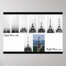 Construction de Tour Eiffel 1887 Posters