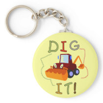 Construction Dig It T-shirts and Gifts Keychains