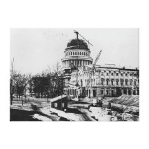 Construction du dôme de capitol des États-Unis Impression Sur Toile