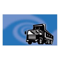 construction dump truck lorry retro business card templates