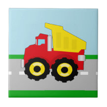 Construction Dumptruck d'enfants Carreau En Céramique