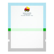 Construction Dumptruck d'enfants En-tête De Lettre Avec Motif