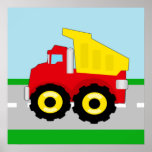 Construction Dumptruck d'enfants Posters