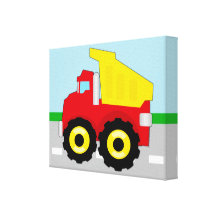 Construction Dumptruck d'enfants Toile Tendue