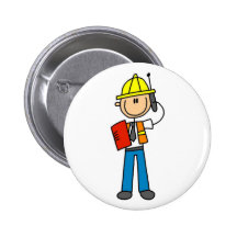 Construction Foreman Tshirts and Gifts Button