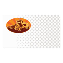 construction heavy equipment tractor business card