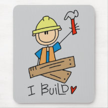 Construction I Build T-shirts and Gifts Mouse Mat