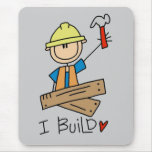 Construction I Build T-shirts and Gifts Mouse Mat