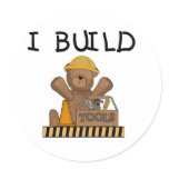Construction I Build Tshirts and Gifts Round Stickers