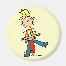 Construction Jack Hammer T-shirts and Gifts Fridge Magnet
