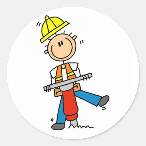 Construction Jack Hammer T-shirts and Gifts Sticker