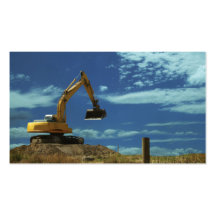 construction mechanical digger heavy equipment business cards