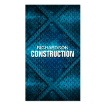 Construction Metal Business Card - Blue Steel
