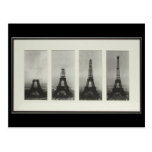 Construction of Eiffel Tower Paris France Postcard