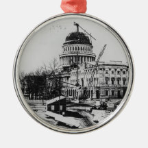 Construction of the U.S. Capitol Dome Christmas Tree Ornaments