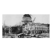 Construction of the U.S. Capitol Dome Photo Greeting Card