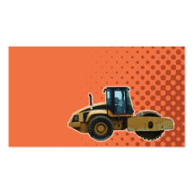 construction road roller business cards