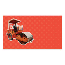 construction road roller grader business card template