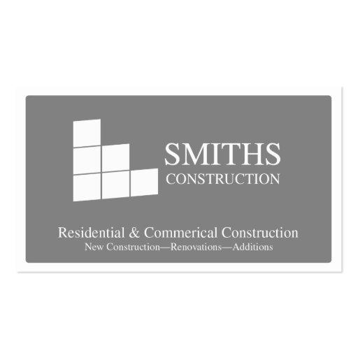 Construction sqaures business card