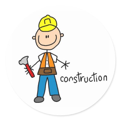 Construction Stick Figure Sticker by stick_figures