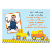 Construction Truck Birthday Invitation invitations