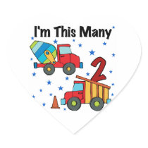 Construction Vehicles 2nd Birthday Gifts