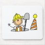 Construction Worker in Manhole Mousepad