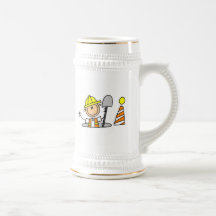 Construction Worker in Manhole T-shirts and Gifts Coffee Mugs
