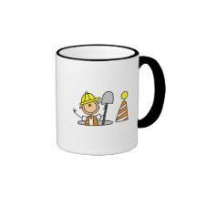 Construction Worker in Manhole Tshirts and Gifts Mugs