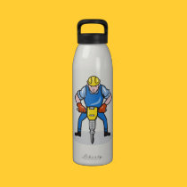 Construction Worker Jackhammer Pneumatic Drill water bottles