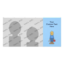 Construction Worker Lion. Photo Cards