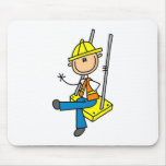 Construction Worker on High Rise Mousepad