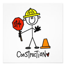 Construction Worker Stick Figure Announcement