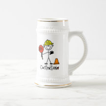 Construction Worker Stick Figure Mug