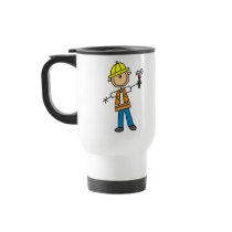 Construction Worker with Hammer Mug