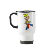 Construction Worker with Jack Hammer Mug