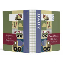 Construction Zone Baby Photo Album Vinyl Binder