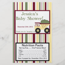 Construction Zone Microwave Popcorn Wrapper Flyer