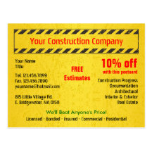 Constructions Postcard