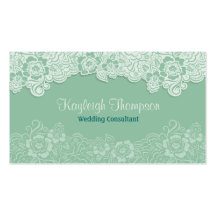 Consultant en matière de mariage - dentelle en bon carte de visite