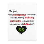 Consumerist Anti-Valentine Postcard