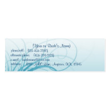 Contact Card Blue swirl slim Business Card Templates
