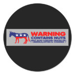Contains nuts anti liberal bumper sticker
