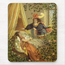 Conte de fées victorien vintage de beauté de somme tapis de souris